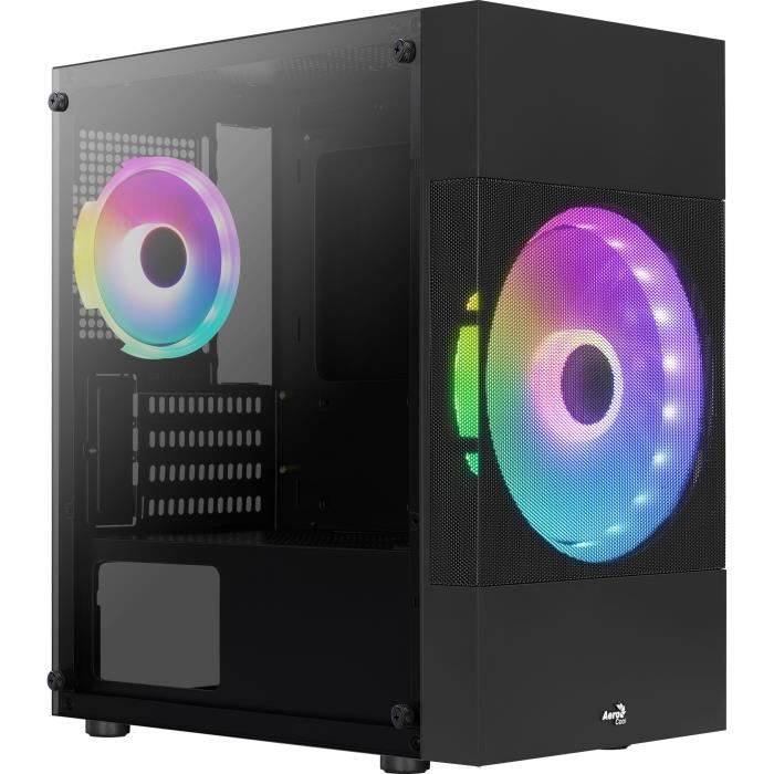 AEROCOOL Atomic Lite G Schwarz (V2) - Box ohne Netzteil - Miniturm - M-ATX-Format