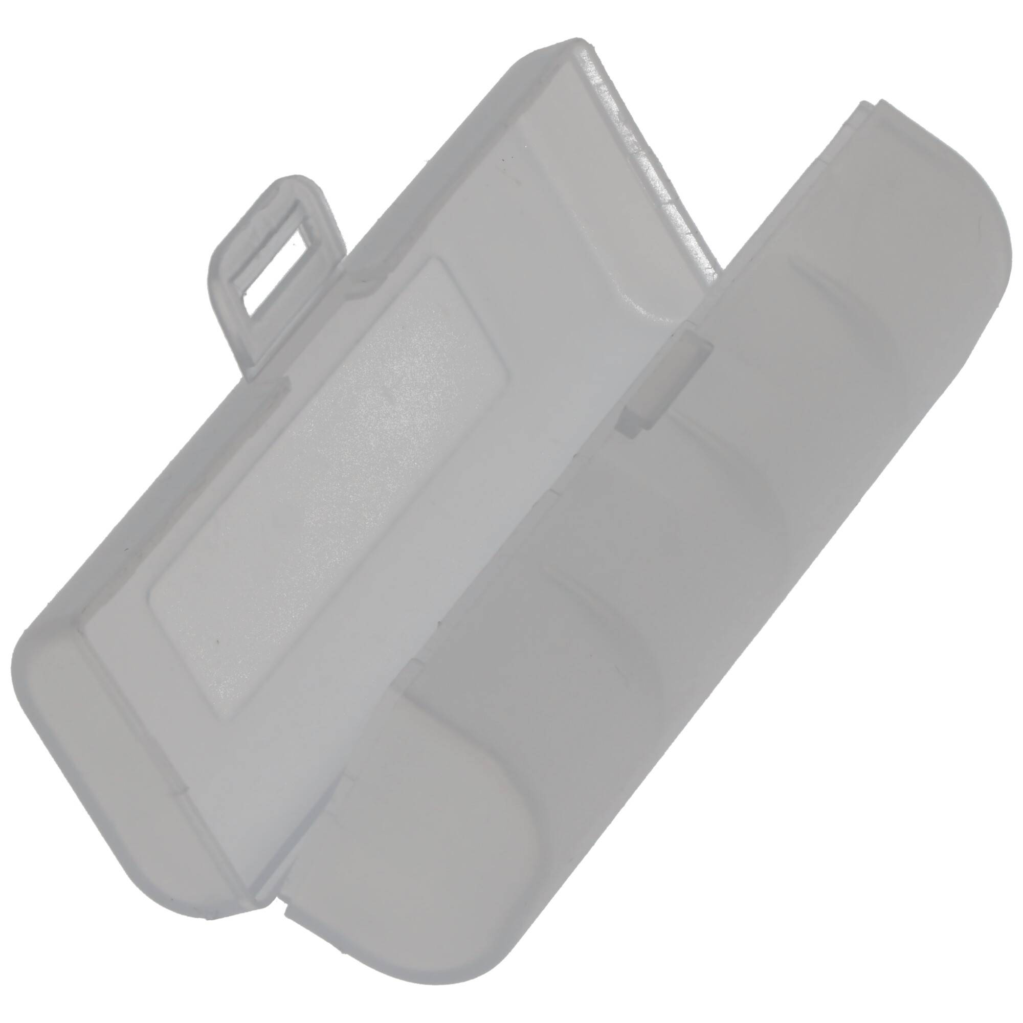Universal AccuSafe Aufbewahrungsbox für 1 Stück 18650, 16650 Li-ion Akku, Farbe transparent, Innenmaße max. 64x18x18mm