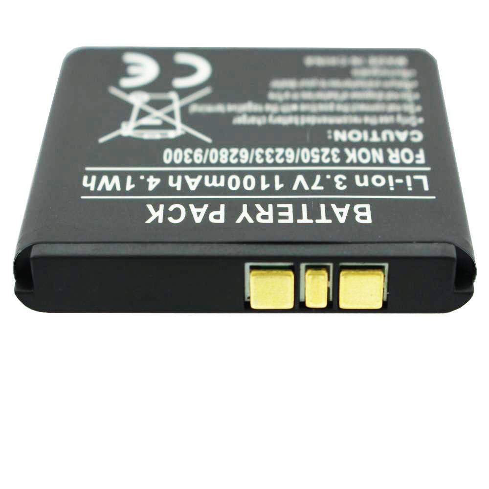 Accucell Akku passend für Nokia 3250 Handy Akku, 6233, 6280, 9300 mit 1100mAh