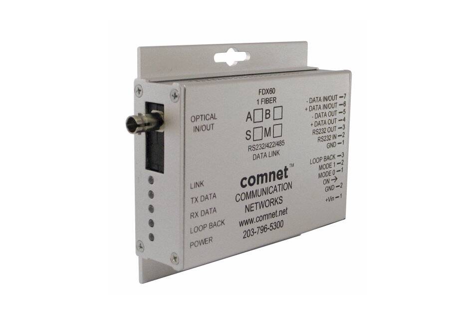 Metall ComNet Kommunikationsnetzwerkmodul, beschriftet mit „FDC80 1 FIBER