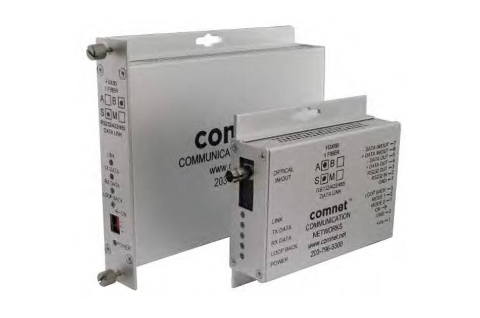 ComNet FDX60S1A, Daten Transceiver, 1 Faser, SM, 1310/1550nm, A Seite, RS232, RS422, RS485