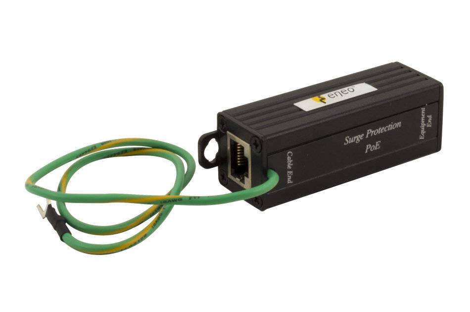 eneo IAM-4PE1001M0A, Überspannungsschutz für PoE, RJ45, 10/100 Base-T