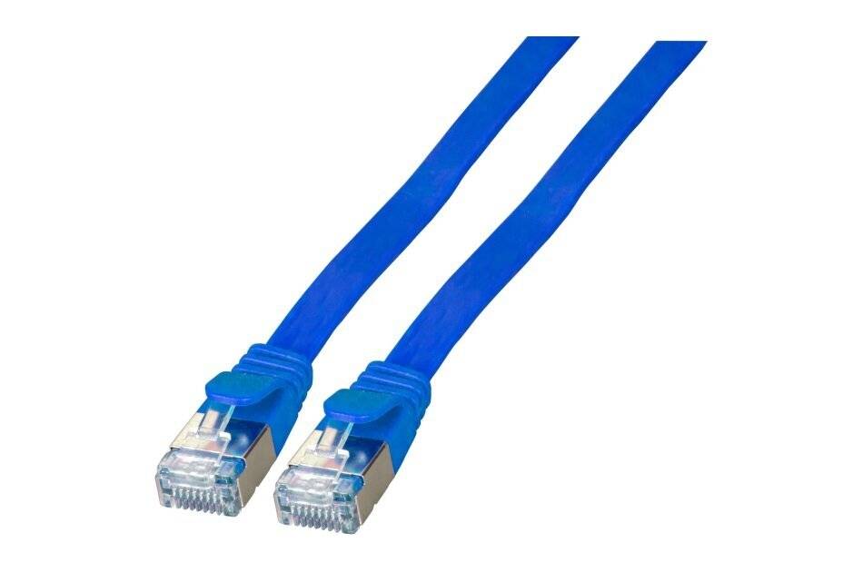 Jetrics jetcat6UFTP-1,5-F/1, U/FTP Flachpatchkabel, Cat 6, 1,5m, blau