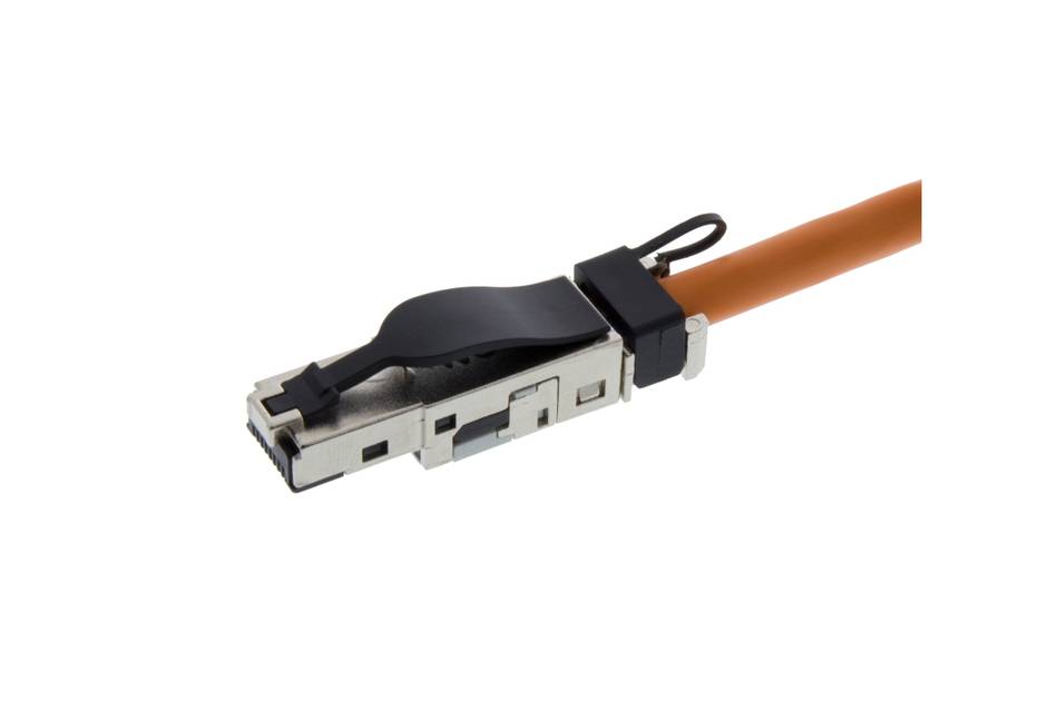 Jetrics jetcon-RJ45S-Cat6-small-FC, RJ45 Stecker Cat.6 AWG22-26, Feldkonfektionierbar, schmale und kurze Ausführung