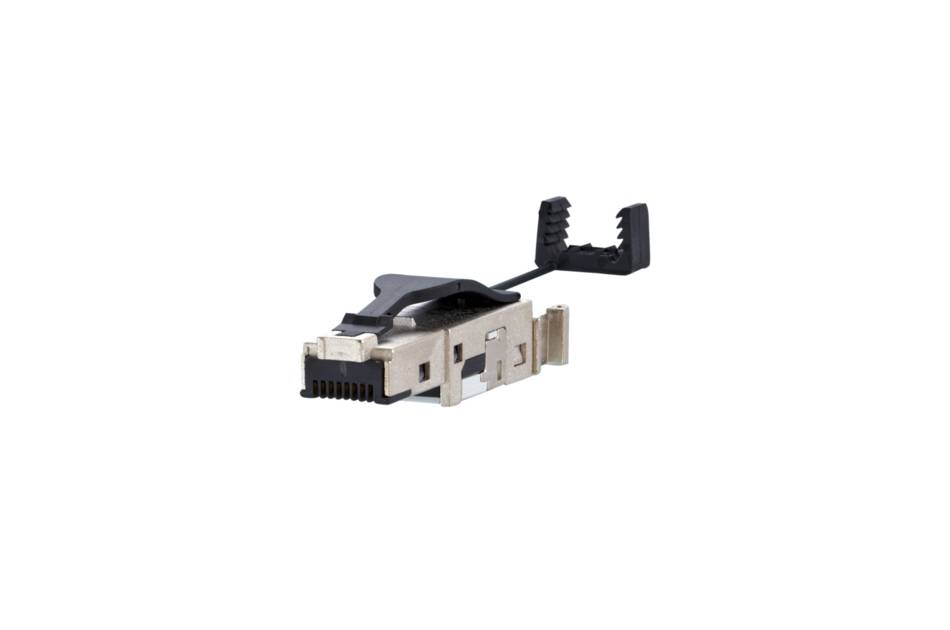 Jetrics jetcon-RJ45S-Cat6-small-FC, RJ45 Stecker Cat.6 AWG22-26, Feldkonfektionierbar, schmale und kurze Ausführung