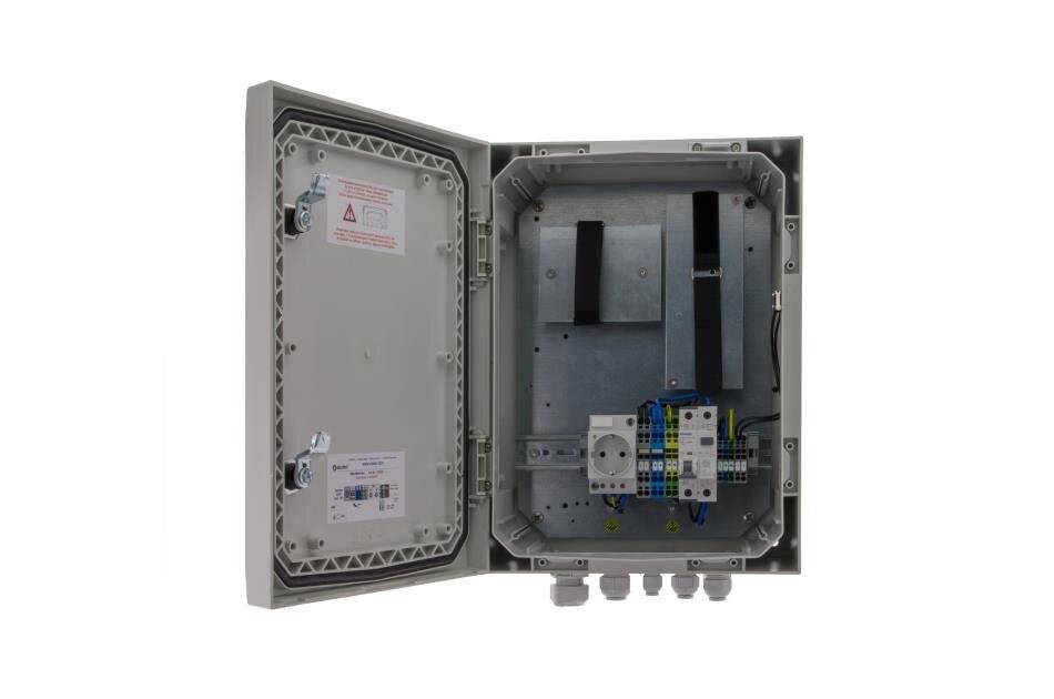 Solvido SOL-IQbox-eco-B/Hz, Kamera Anschlusskasten für Videoüberwachung mit Steckdose, FI/LS und Heizung