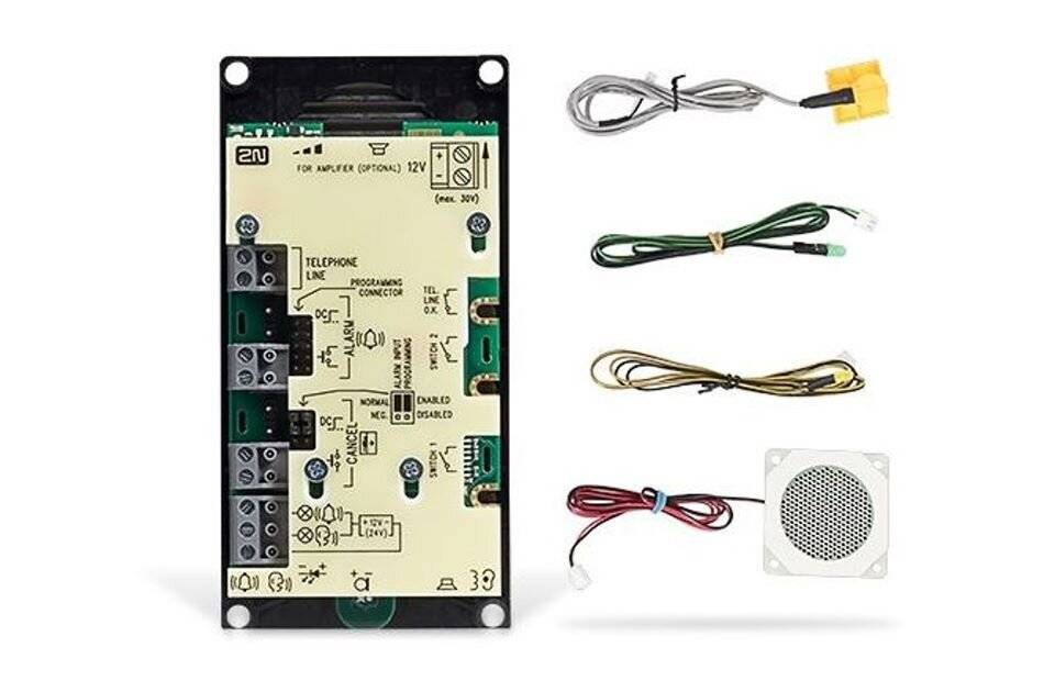 2N Lift1 Cabin unit COP wired, Aufzug Notruf Sprechstelle, für Kabine (Innen), Hinterbau, Lautsprecher, Mikrofon, LED