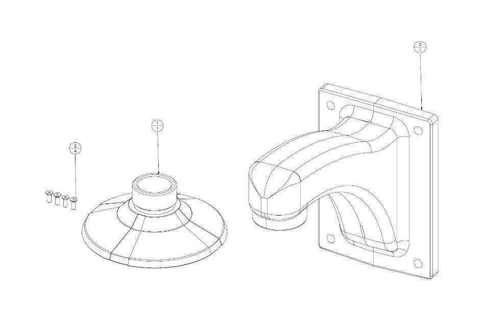 Teledyne FLIR DH-PDST-01, Pendant Mount Kit, für FLIR SAROS