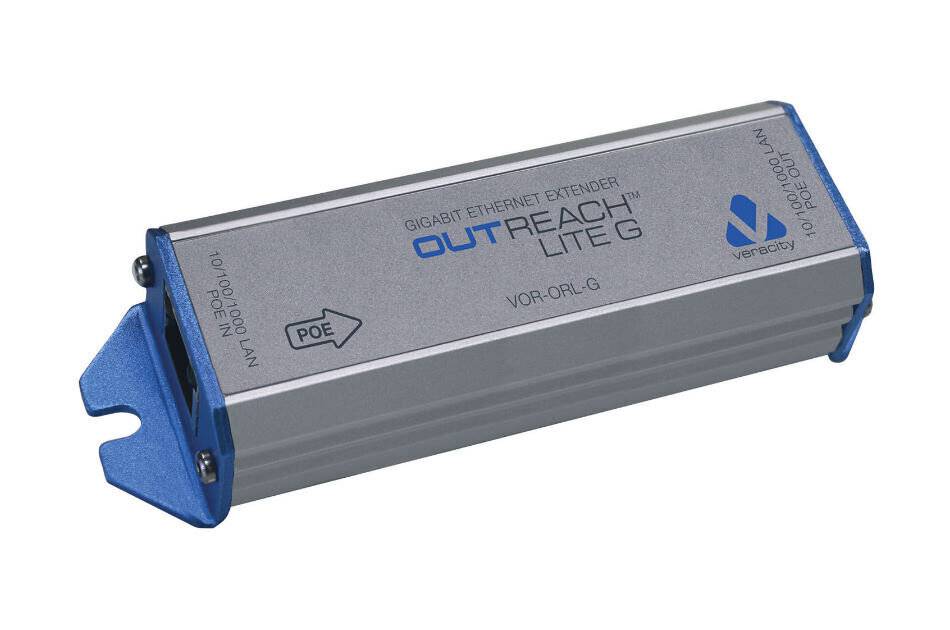 Veracity VOR-ORL-G, Gigabit Ethernet Extender, max 800m, IP66, Wandmontage, Indoor, -40°C bis +70°C