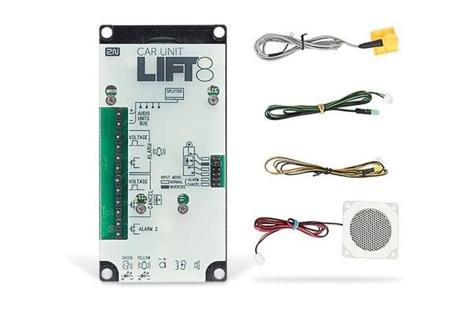2N Lift8 Cabin COP wired, Aufzug Notruf Sprechstelle, für Kabine (Innen), Hinterbau, Lautsprecher, Mikrofon, LED