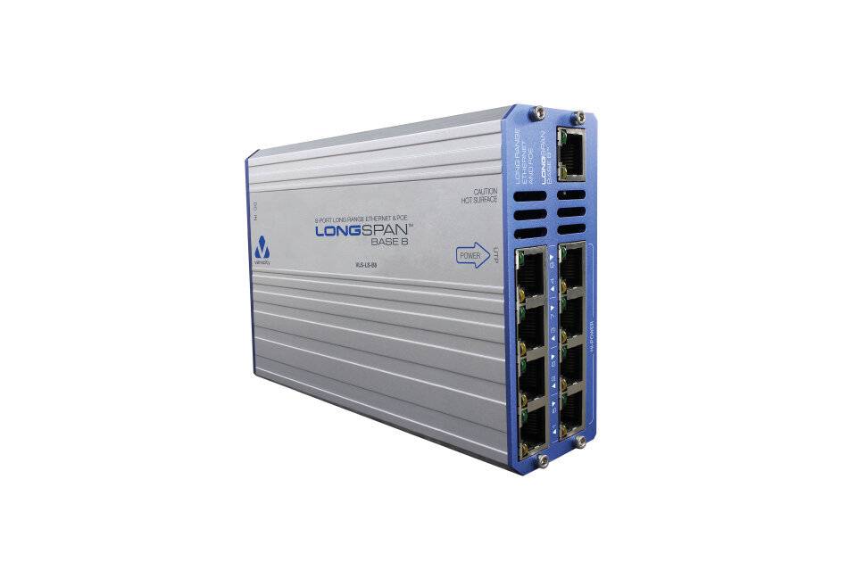 Veracity VLS-LS-B8, LONGSPAN BASE 8, Ethernet und PoE Extender, 8 Channel