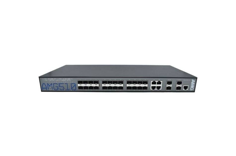 AMG Systems AMG510-4G-24S-4XS, Managed Switch, 4 x 1GBT RJ45, 24 x 100/1000FX SFP Slots, 4 x 1G/10G SFP Slots