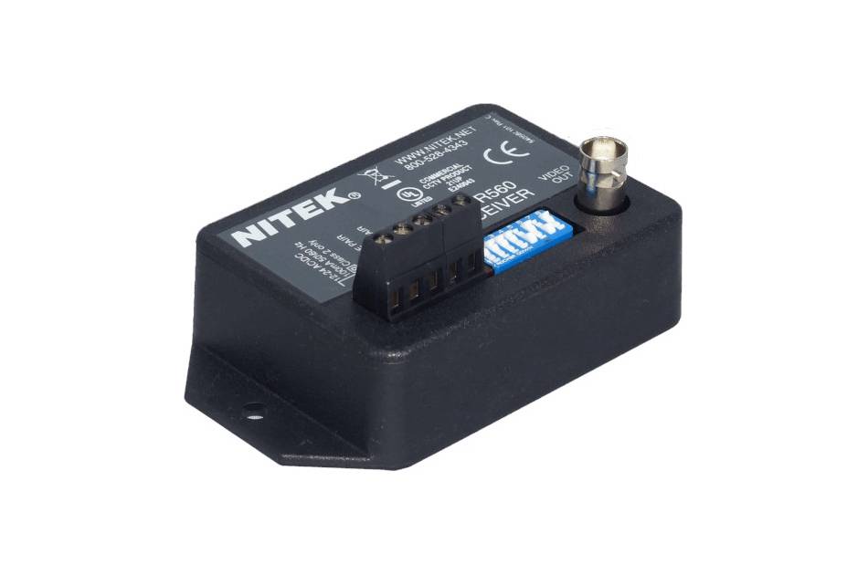 Nitek TR560, Zweidraht Empfänger, aktiv, Video, 2200m, FBAS-Eingang, TPAusgang, 12-24VAC/DC