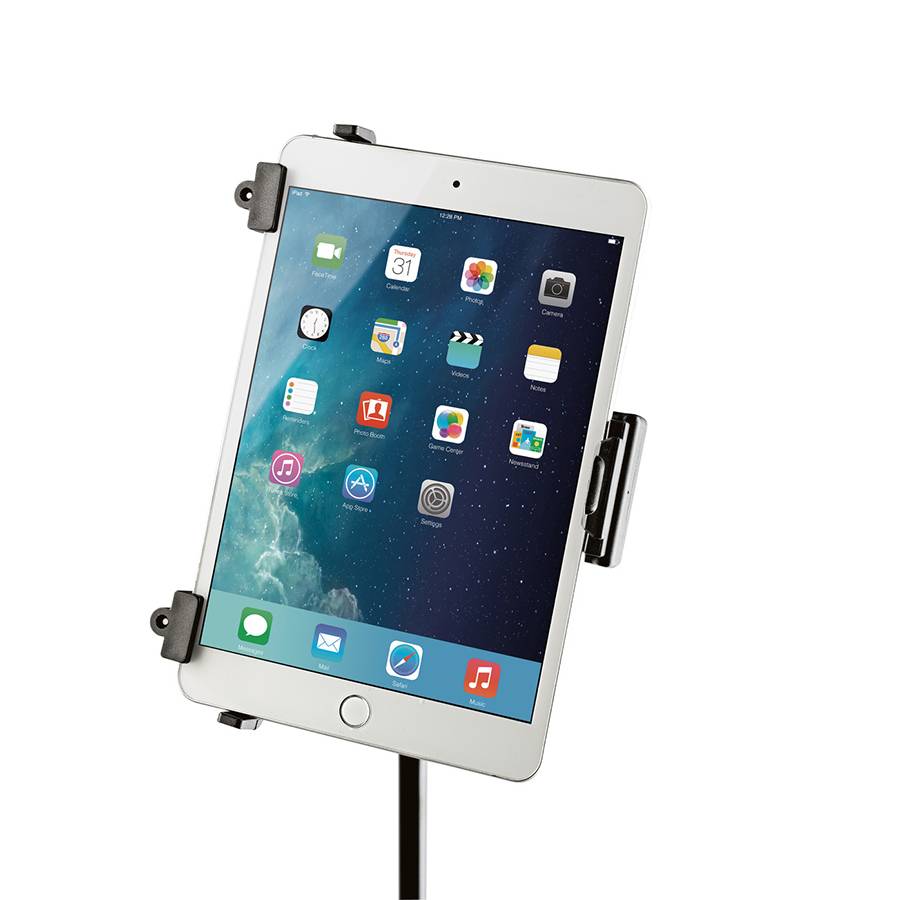KOENIG & MEYER Universal Tablet-PC-Stativhalter (Höhe 163 - 242 mm | Breite 102 - 189 mm | 3/8" Gewindebolzen | 90°