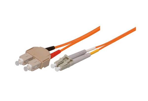 EXERTIS CONNECT LWL Patchkabel (50/125 µm | OM2-Faser | SC Duplex Stecker/LC Duplex Stecker | orange) - 3,00m