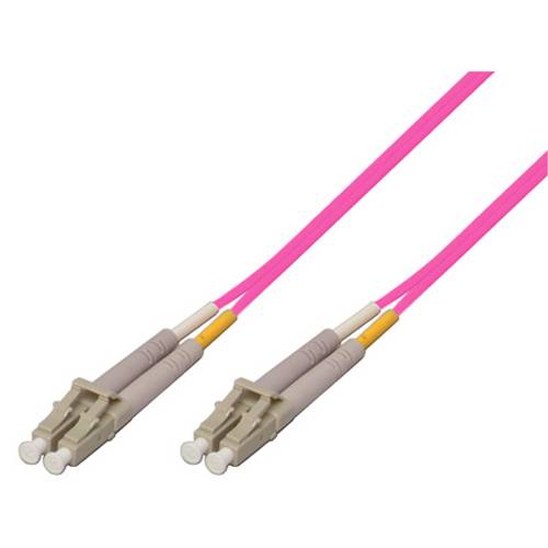 EXERTIS CONNECT LWL Patchkabel (50/125 µm | OM4-Faser | LC Duplex Stecker/Stecker | erikaviolett) - 3,00m