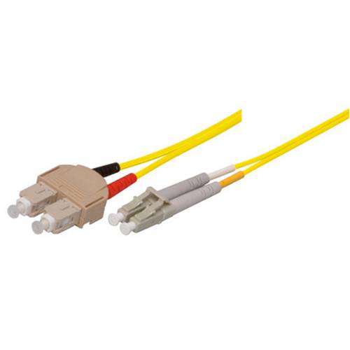 EXERTIS CONNECT LWL Patchkabel (9/125 µm | OS2-Faser | SC Duplex Stecker/LC Duplex Stecker | gelb) - 1,00m