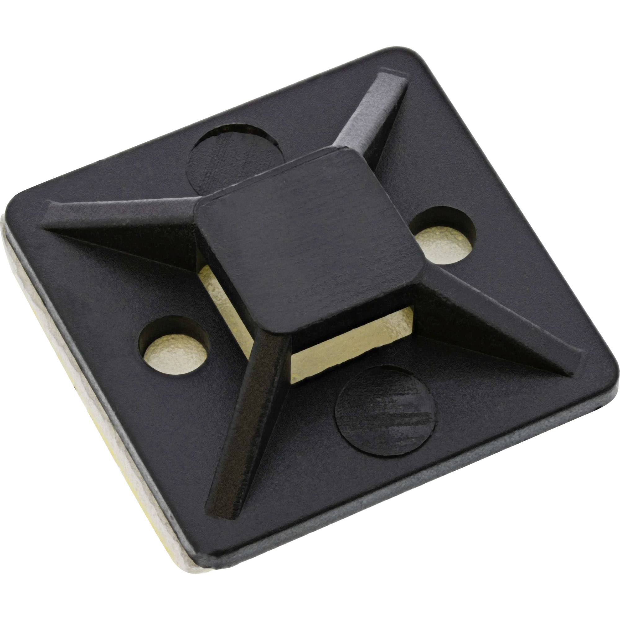 INLINE - Befestigungssockel für Kabelbinder - 20x20mm - selbstklebend - 10 Stück