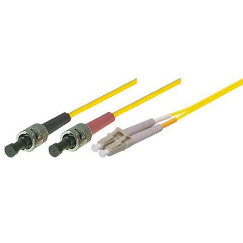 EXERTIS CONNECT LWL Patchkabel (9/125 µm | OS2-Faser | 2x ST Stecker/LC Duplex Stecker | gelb) - 1,00m