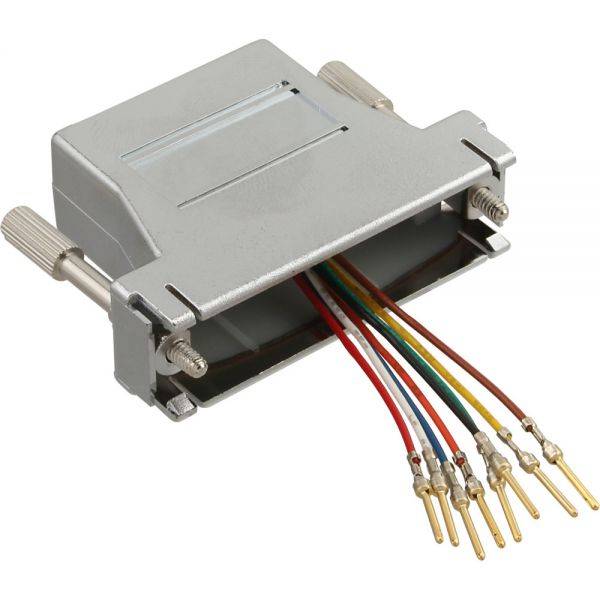 68889J InLine - Adapter (25pol Sub D Stecker / RJ45 Buchse) - metallisiert