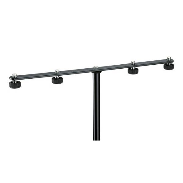 KOENIG & MEYER Ergänzungsschiene für 4 Mikrofone (aufschraubbar auf Stative mit 3/8" Gewindeanschluss) - in schwarz