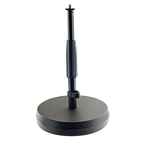 KOENIG & MEYER Tisch- / Bodenstativ mit 3/8" Gewindeanschluss (höhenverstellbar 217 - 347 mm | ø 180 mm) - in schwarz