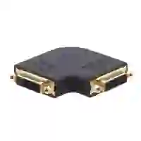 KRAMER AD-DF/DF/RA-FLAT - Flacher Gender Changer DVI-I female / DVI-I female (90° Winkel) - in schwarz KRAMER AD-DF/DF/RA-FLAT - Flacher Gender Changer DVI-I female / DVI-I female (90° Winkel) - in schwarz