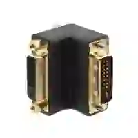 KRAMER AD-DF/DM/RA - Adapter DVI-I female / DVI-I male (90° Winkel) - in schwarz KRAMER AD-DF/DM/RA - Adapter DVI-I female / DVI-I male (90° Winkel) - in schwarz