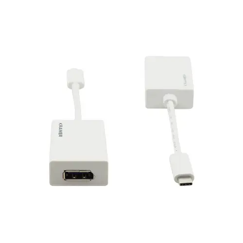 KRAMER ADC-U31C/DPF - Adapterkabel USB 3.1 Typ-C male / DisplayPort female - in weiß KRAMER ADC-U31C/DPF - Adapterkabel USB 3.1 Typ-C male / DisplayPort female - in weiß