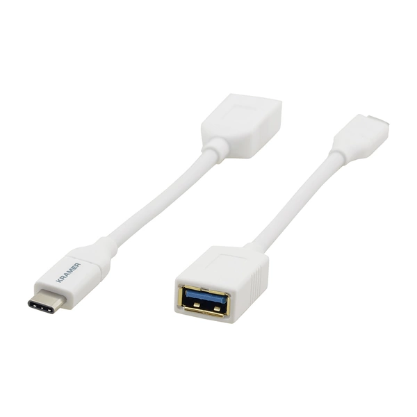 KRAMER ADC-USB31/CAE - Adapterkabel USB 3.1 Typ-C male / USB Typ-A female - in weiß KRAMER ADC-USB31/CAE - Adapterkabel USB 3.1 Typ-C male / USB Typ-A female - in weiß