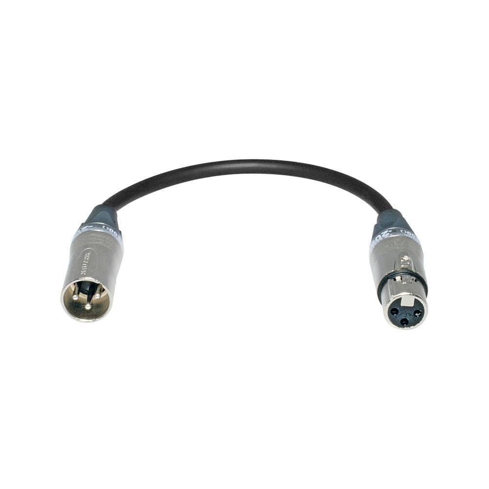 SOMMER CABLE Adapterkabel (XLR 3-pol male / XLR 3-pol female | NEUTRIK | gerade | 0,20m) - in silbergrau