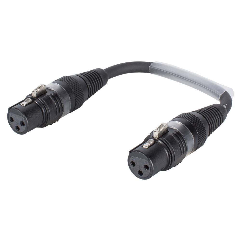 SOMMER CABLE Adapterkabel (XLR 3-pol female / XLR 3-pol female | HICON | gerade | 0,15m) - in schwarz
