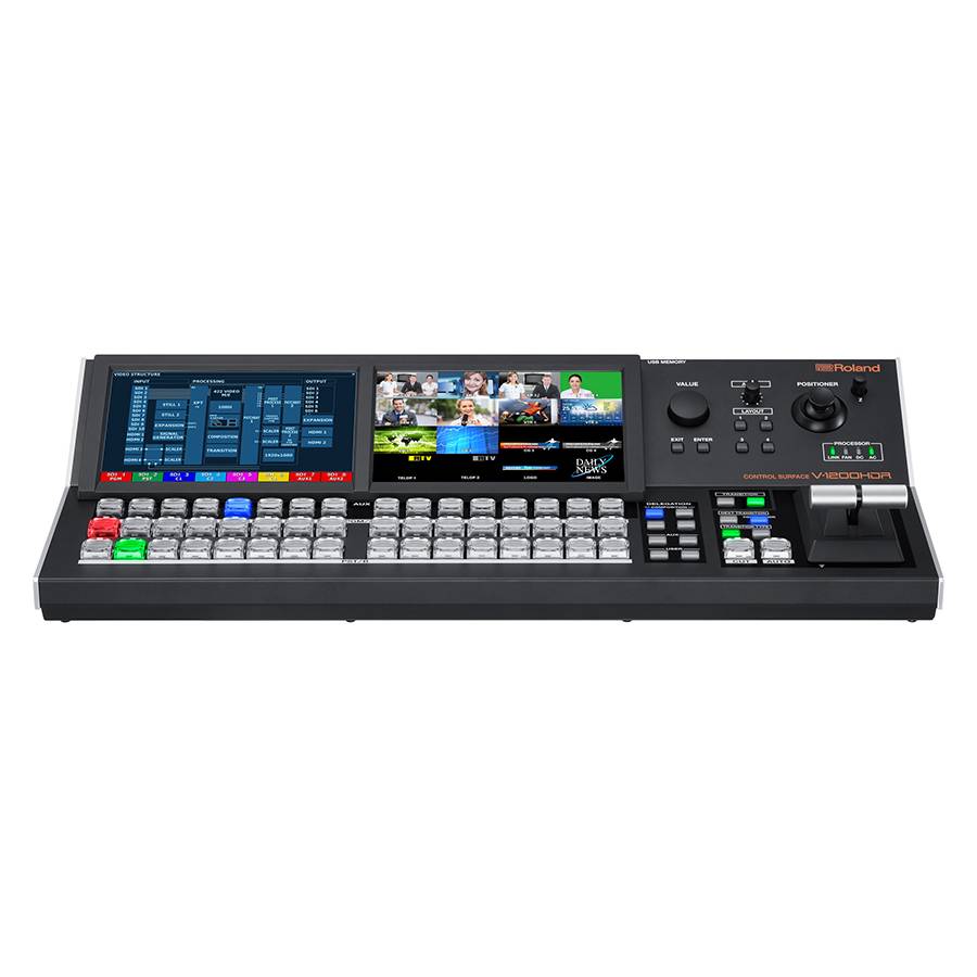 ROLAND V-1200HDR - Steuerungsoberfläche für V-1200HD Multi-Format Switcher (2x 7" LCD-Touchscreen | 16 Umschaltpunkte)