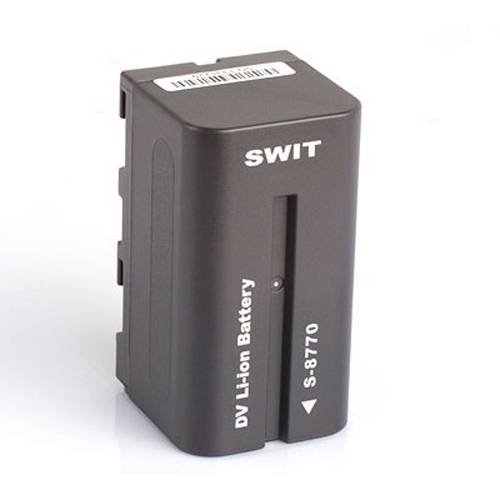 Ein rechteckiger schwarzer „SWIT DV Li-Ion Akku S-8770