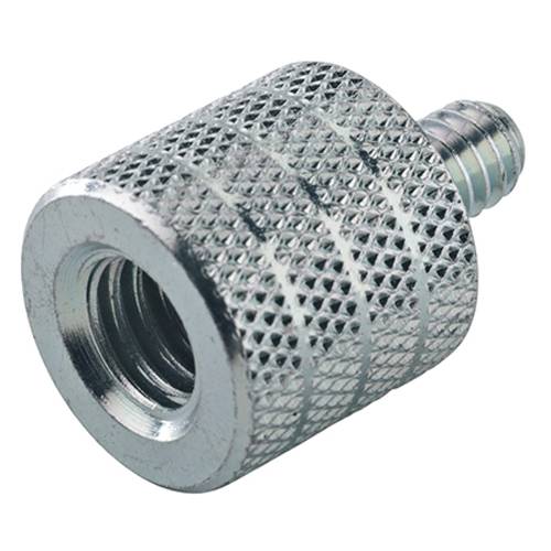 KOENIG & MEYER Reduziergewinde mit gerändelter Oberfläche (1/4" Außengewinde - 3/8" Innengewinde) - verzinkt