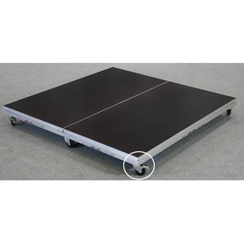 GUIL CQR/5 - Lenkrollen-Set mit Bremse geeignet für TM440 | TM440XL | TM300 Bühnenelemente und 50 x 50 mm Standfüße (4