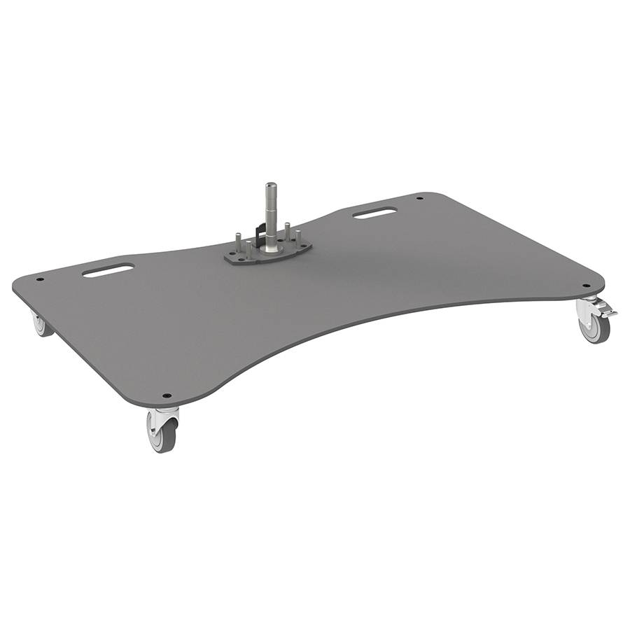 SMARTMETALS MOUNTING SOLUTIONS Bodenplatte mit Befestigungsbolzen und Rädern für 1x Flachbildschirm (bis zu 90" | max.