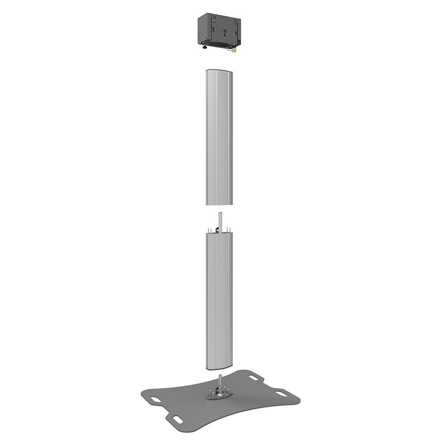 SMARTMETALS MOUNTING SOLUTIONS Teilbarer Trolley für 2 Flachbildschirme (Länge: 1.900mm | bis 65") - dunkelgrau