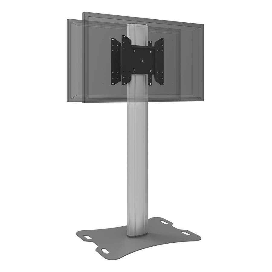 SMARTMETALS MOUNTING SOLUTIONS Teilbarer Trolley für 2 Flachbildschirme (Länge: 1.900mm | bis 65") - dunkelgrau