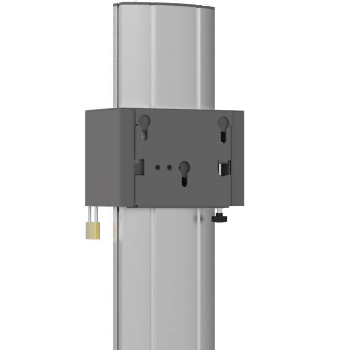 SMARTMETALS MOUNTING SOLUTIONS Doppel-Stativkopf für 2x Flachbildschirme (bis zu 65" | max. 100kg) - dunkelgrau