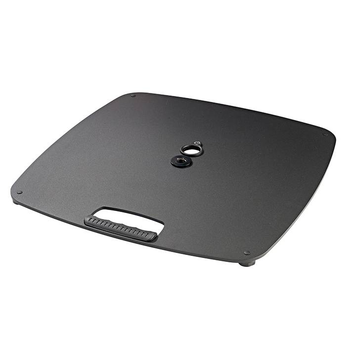 KOENIG & MEYER Schwere Sockelplatte für alle gängigen Distanzrohre & Rohrkombinationen (M20 Gewindebolzen | Maße 550 x