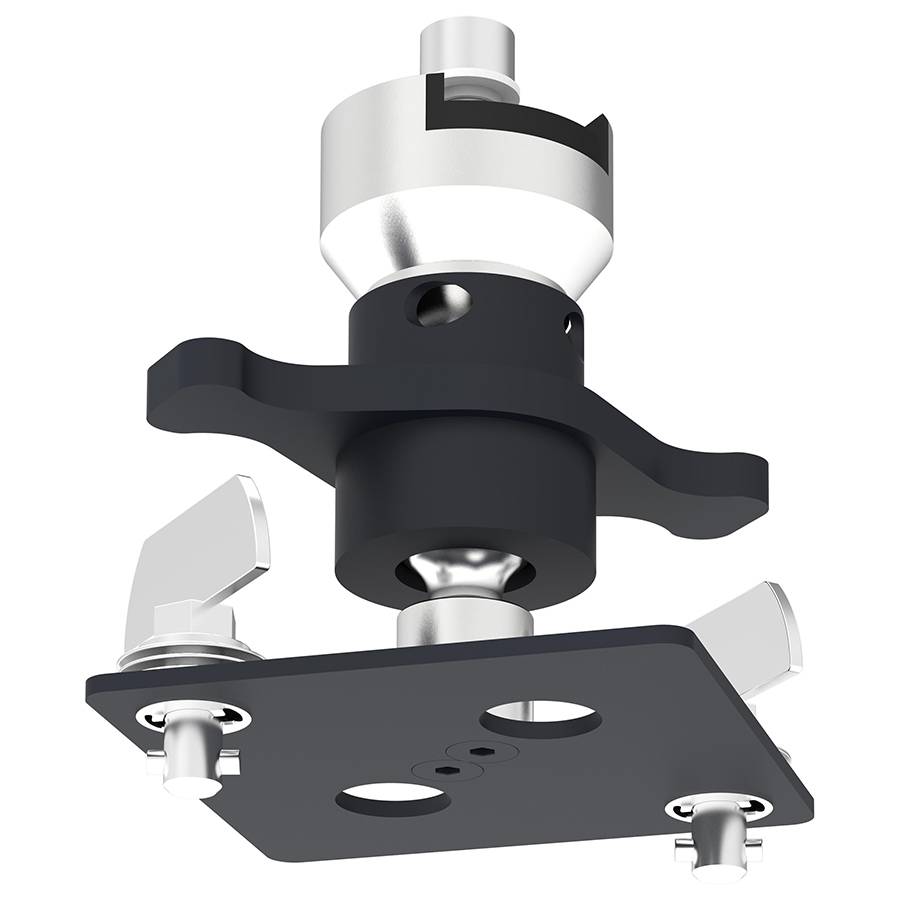 SMARTMETALS MOUNTING SOLUTIONS Befestigungs-Set 1 für Trigger Clamp (110mm | neig- und drehbar | max. 30kg) - schwarz