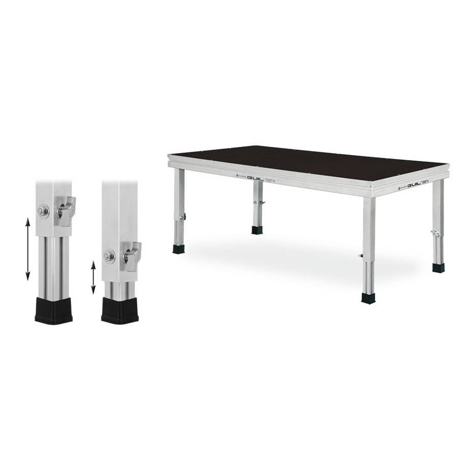 GUIL PTA5-T/60-100 - Teleskop Standfuß passend für TM440 | TM440XL | TM300 Bühnenelemente (50 x 50 mm | variable