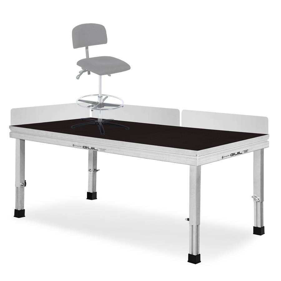 GUIL BTA-01 - Aluminium Sicherheitsbarriere geeignet für alle Bühnenelemente (Höhe über Deck 75 mm | Materialstärke 3