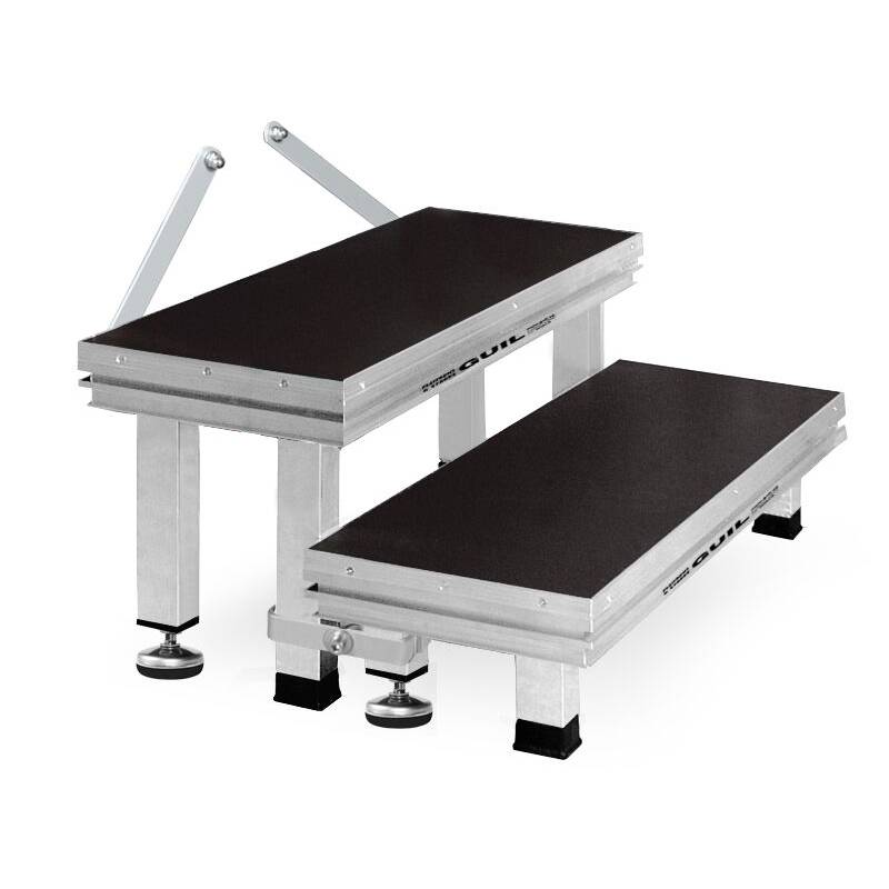 GUIL ECT20-40 - Modulare Aluminium 2-Stufen Zugangstreppe incl. Standfüße (Stufenmaße 300 x 800 mm | Höhe 400 mm |