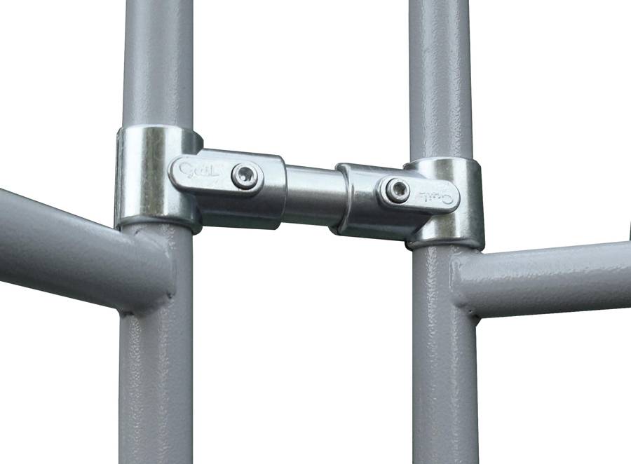 GUIL TMU-06 - Verstellbarer Steckverbinder zur Befestigung von zwei TMQ-Sicherheitsschienen (aus verstärktem Aluminium)