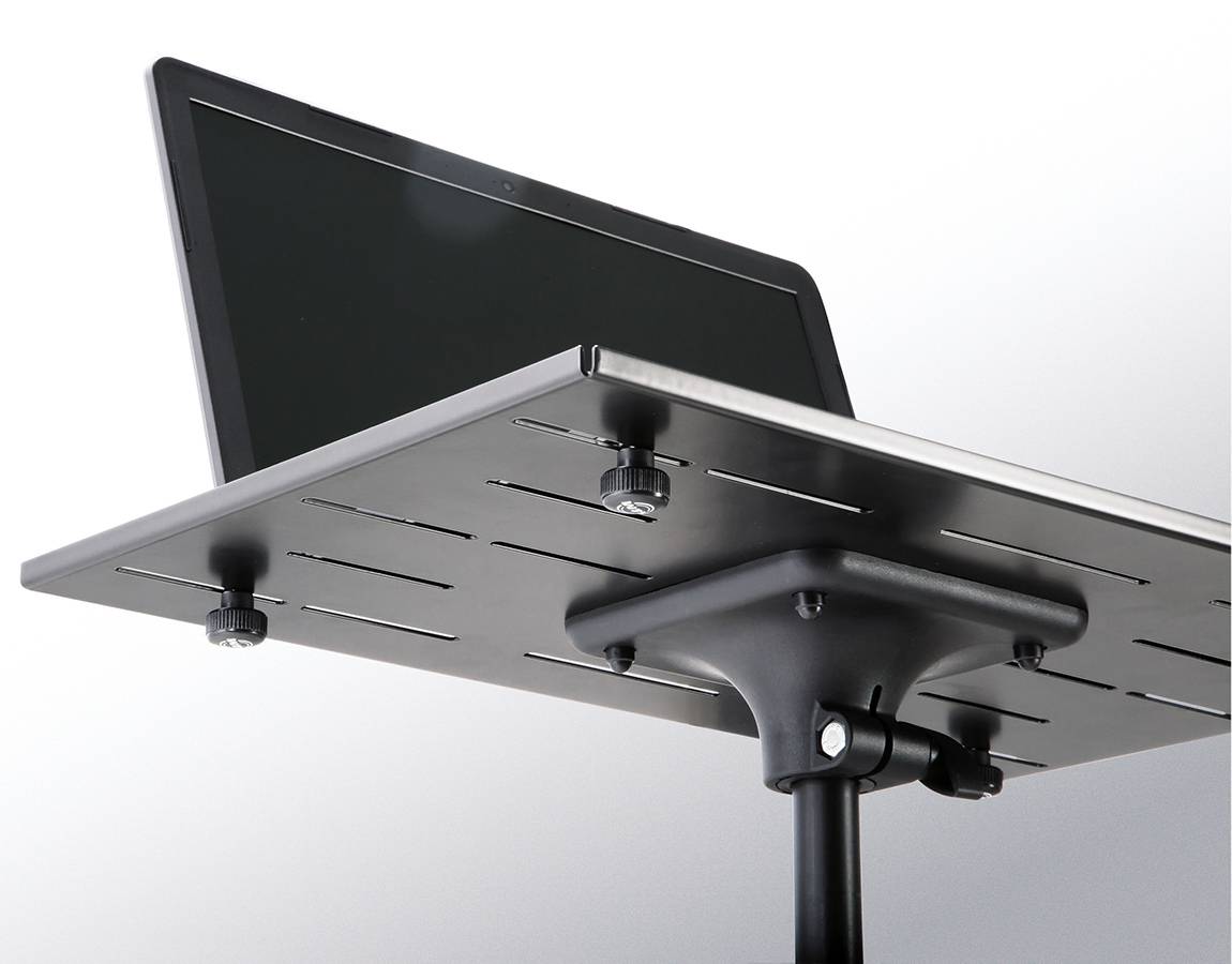 KOENIG & MEYER Laptop-Ständer mit verstellbaren Klemmbolzen (Auflage 479 x 312 mm | Aufstellmaß ø 750 mm |