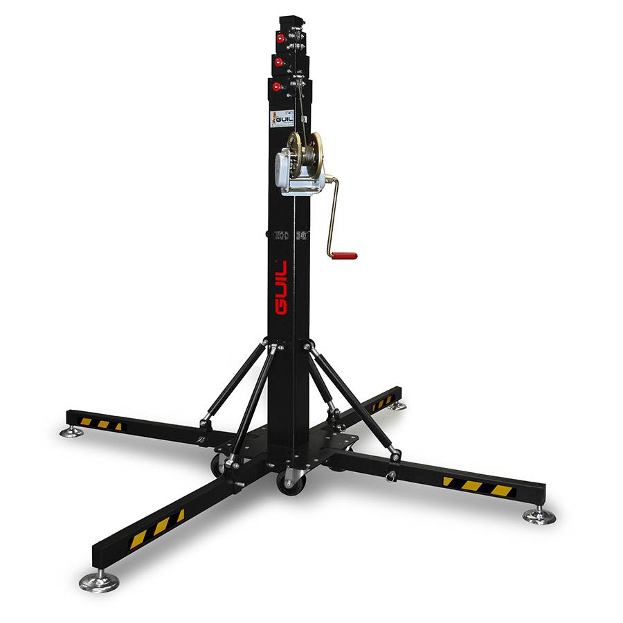 GUIL ELC-640 - Kompakter Teleskop-Lift mit Winde (Arbeitshöhe max. 5,20m | Belastbarkeit max. 250kg | zusammenklappbar)