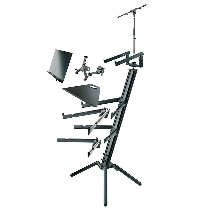 KOENIG & MEYER Keyboardständer / Säulenständer "Spider Pro" (Auflagenbreite 670 - 940 mm | Kabelführung | 3/8" & 5/8"