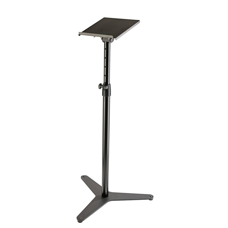 KOENIG & MEYER Studio-Monitorstativ mit neigbarer Aufnahmeplatte (höhenverstellbar 800 - 1.300 mm | 3-Fuß Stahlsockel |